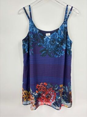 CAbi 3434 Artist Floral Multi Color Sleeveless Cami Blouse